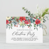 Waterverf kerstfeest Floral Garland Holiday Kaart (Staand voorkant)