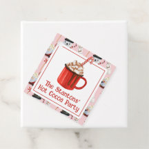 Waterverf Kerstfeest Hot Chocolate Cacao Party