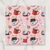 Waterverf Kerstfeest Hot Chocolate Cacao Party Bedankjes Labels (Achterkant)