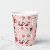 Waterverf Kerstfeest Hot Chocolate Cacao Party Papieren Bekers (Rechts)