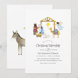 Waterverf kerstfeest kaart