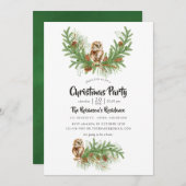 Waterverf Kerstfeest Kaart (Voorkant / Achterkant)