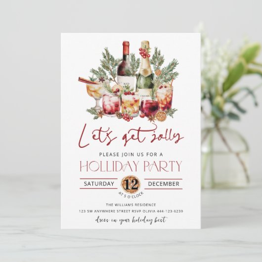 Waterverf kerstfeest kaart (Staand voorkant)