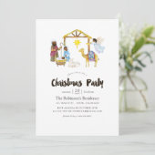 Waterverf kerstfeest kaart (Staand voorkant)