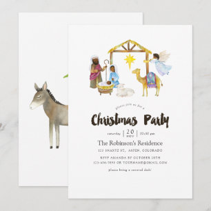 Waterverf kerstfeest kaart