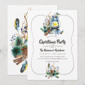 Waterverf kerstfeest kaart (Voorkant / Achterkant)