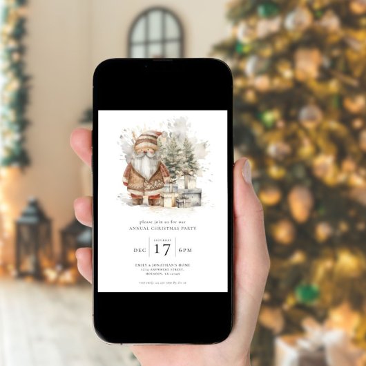 Waterverf Kerstfeest Kaart