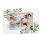 Waterverf kerstfeest Lijst feestdag foto Magneet (Horizontaal)