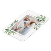 Waterverf kerstfeest Lijst feestdag foto Magneet (Linkerzijde)