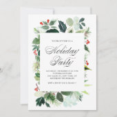 Waterverf kerstfeest Lijst feestdag Kaart (Voorkant)