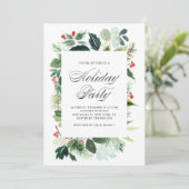 Waterverf kerstfeest Lijst feestdag Kaart (Staand voorkant)