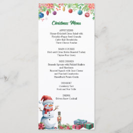 Waterverf Kerstfeest Menu