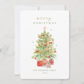 Waterverf kerstfeest met kerstmis I Kaart (Voorkant)