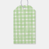 Waterverf kerstfeest Mode meisje met Greenery Cadeaulabel (Achterkant)