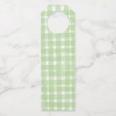 Waterverf kerstfeest Mode meisje met Greenery Flessenhanger (Achterkant)