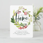 Waterverf kerstfeest nieuwe vakantie feestdagenkaart (Staand voorkant)