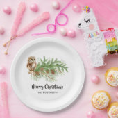 Waterverf Kerstfeest Papieren Bordje (Feest)