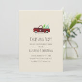 Waterverf kerstfeest Rustic Pset Truck Kaart (Staand voorkant)