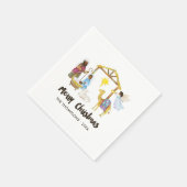 Waterverf kerstfeest servet (Hoek)