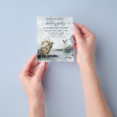 Waterverf kerstfeest sneeuwlandschap flyer (Hand)