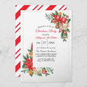 Waterverf kerstfeest uitnodiging (Voorkant / Achterkant)