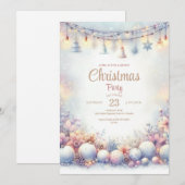 waterverf Kerstfeest uitnodiging (Voorkant / Achterkant)