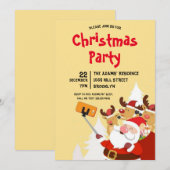 Waterverf kerstfeest uitnodiging (Voorkant / Achterkant)
