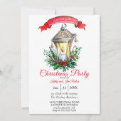 Waterverf kerstfeest uitnodiging (Voorkant)