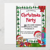 Waterverf kerstfeest uitnodiging (Voorkant / Achterkant)