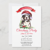 Waterverf kerstfeest uitnodiging (Voorkant)