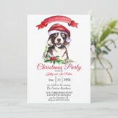 Waterverf kerstfeest uitnodiging (Staand voorkant)