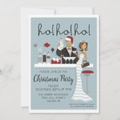 Waterverf kerstfeest uitnodiging (Voorkant)