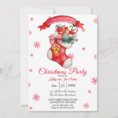 Waterverf kerstfeest uitnodiging (Voorkant)