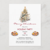 Waterverf Kerstfeest Uitnodiging Briefkaart (Voorkant)