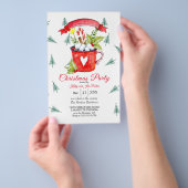 Waterverf kerstfeest uitnodiging flyer (Hand)