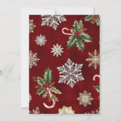 Waterverf Kerstfeest Uitnodiging Kaart (Achterkant)