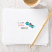 Waterverf kerstfeestdag: Big Blue Etiket (Insitu)