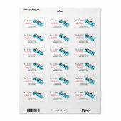 Waterverf kerstfeestdag: Big Blue Etiket (Full Sheet)