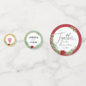 Waterverf kerstfeestdag bruiloft confetti (Achterkanten)