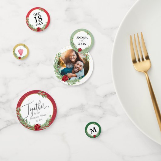 Waterverf kerstfeestdag bruiloft confetti (Groep)