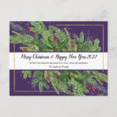 Waterverf kerstfeestdag en nieuwjaar 2022 Po Briefkaart (Voorkant)