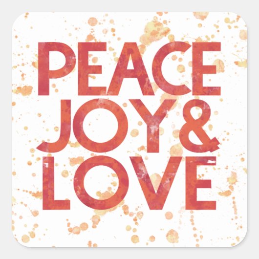 Waterverf kerstfeestdag enveloppen vierkante sticker (Voorkant)