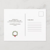 Waterverf kerstfeestdag feestdagenkaart (Achterkant)