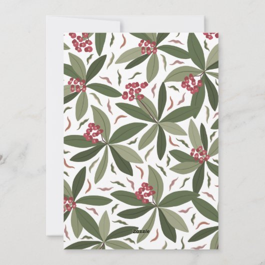 Waterverf kerstfeestdag feestdagenkaart (Achterkant)