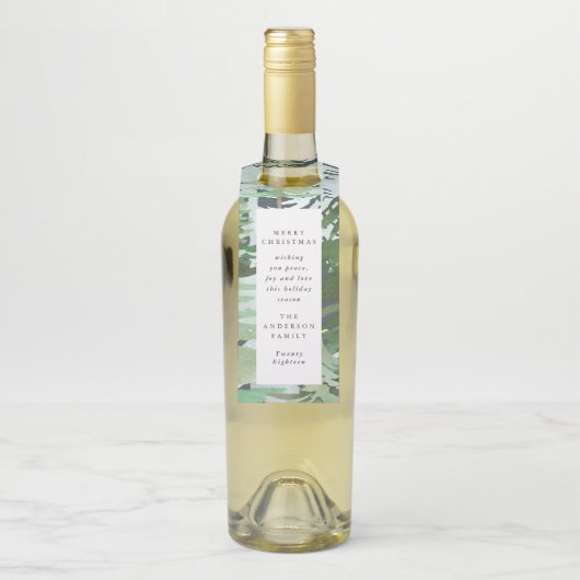 Waterverf kerstfeestdag flessenhanger (Op fles)