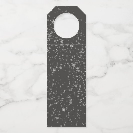 Waterverf kerstfeestdag flessenhanger (Achterkant)