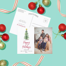 Waterverf kerstfeestdag foto's feestdagenkaart