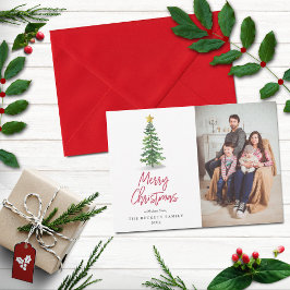 Waterverf kerstfeestdag foto's feestdagenkaart