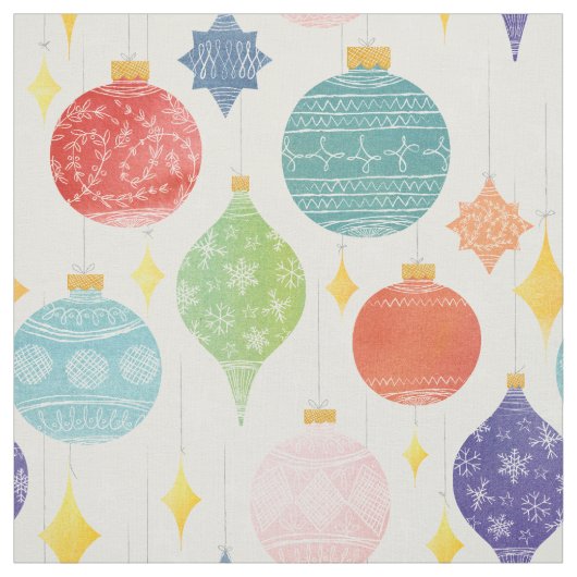 Waterverf kerstfeestdag gevierd stof (Swatch)