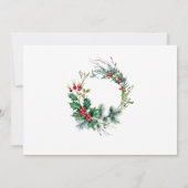 Waterverf kerstfeestdag in Pine Tree Open House Kaart (Achterkant)